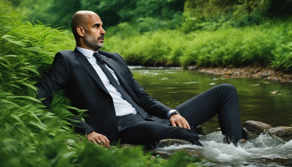 Pep Guardiola taking a break